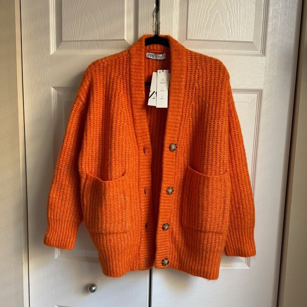 Zara Vibrant Orange Women's Cardigan